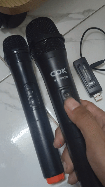 Micro không dây COK ST-902B Đen 1 cái dùng được. Mua bán Tivi, Âm thanh tại Huyện Nhà Bè Tp Hồ Chí Minh được đăng bởi Quang Ruby hình 1
