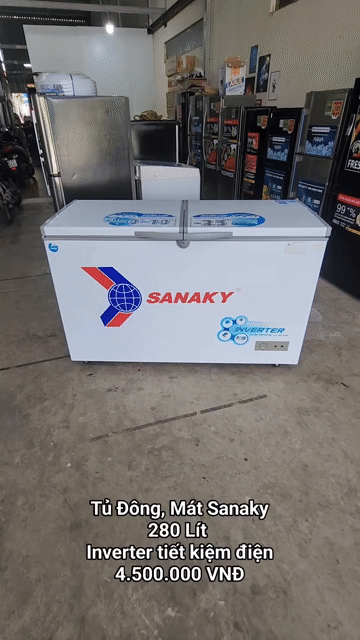 Tủ đông Sanaky 280 lít Inverter Trắng. Mua bán Tủ lạnh tại Thành phố Sóc Trăng Sóc Trăng được đăng bởi Điện Lạnh Hoàng Khải hình 1