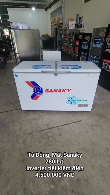 Tủ đông Sanaky 280 lít Inverter Trắng. Mua bán Tủ lạnh tại Thành phố Sóc Trăng Sóc Trăng được đăng bởi Điện Lạnh Hoàng Khải hình 1