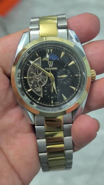 Đồng hồ cơ cót size ngang 42mm,2turbilon,trăng sao. Mua bán Đồng hồ tại Thành phố Huế Thừa Thiên Huế được đăng bởi Shop LucyHoang hình 1