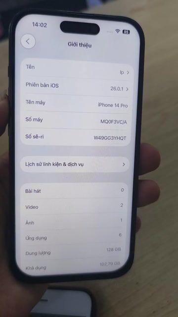 Apple iPhone 14 Pro 128GB LCD Wifi. Mua bán Điện thoại tại Quận Đống Đa Hà Nội được đăng bởi tshop tây sơn hình 1