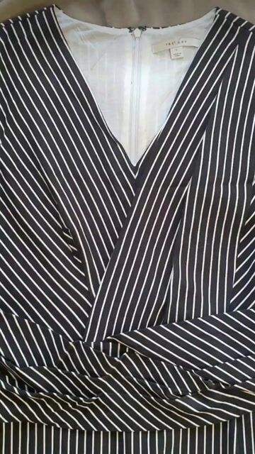 Trenery black and white fitted dress