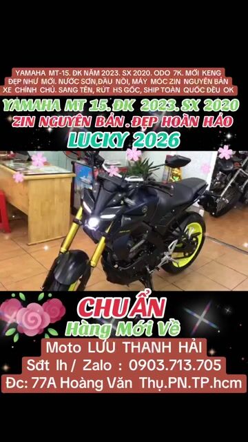 YAMAHA  MT15.ĐK NĂM 2023.ODO 9K.CỰC KỲ ĐẸP. ZIN. Mua bán Xe máy tại Quận Phú Nhuận Tp Hồ Chí Minh được đăng bởi MOTO LUU THANH HAI  77A hình 1