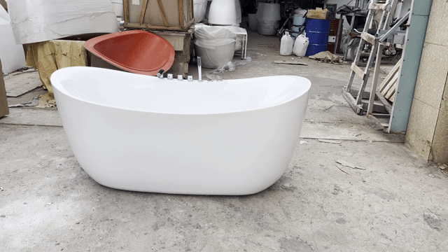 Bồn Tắm Thỏi Vàng Massage cạnh mỏng 1m7 x 80. Mua bán Thiết bị vệ sinh, nhà tắm tại Huyện Hóc Môn Tp Hồ Chí Minh được đăng bởi Xưởng Bồn Tắm Minh Châu hình 1