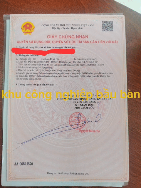 Mua bán Đất Huyện Bàu Bàng Bình Dương diện tích 426 m² giá 3,1 tỷ