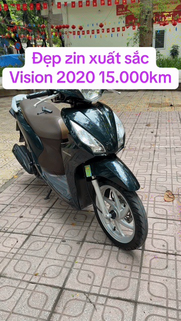 Honda Vision Smartkey 2020 Xanh rêu thật sự mới. Mua bán Xe máy tại Quận Ba Đình Hà Nội được đăng bởi Xe Máy Nam Thi hình 1