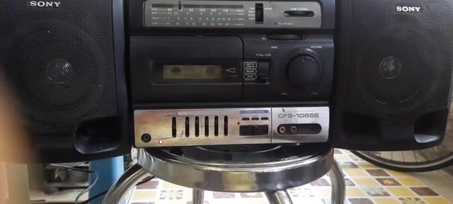 Đài cassette Sony CFS-1065S Đen. Mua bán Tivi, Âm thanh tại Huyện Tháp Mười Đồng Tháp được đăng bởi Phong hình 1