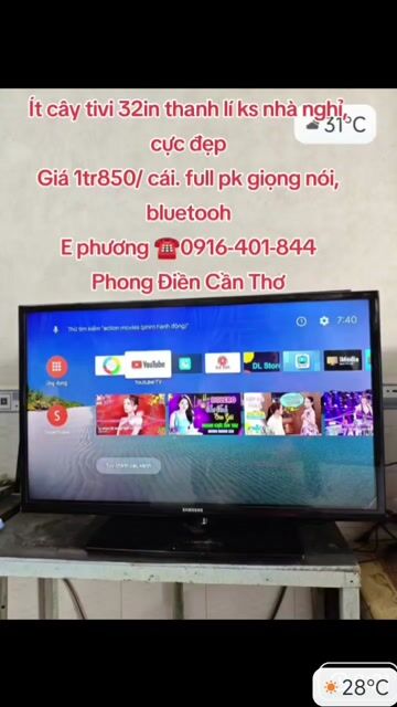 Tivi 32in Samsung. Full Pk Giọng Nói, Bluetooh . Mua bán Tivi, Âm thanh tại Huyện Phong Điền Cần Thơ được đăng bởi Phương Nguyễn hình 1