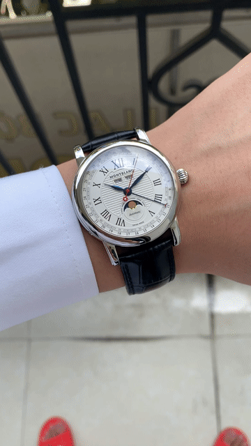 Đồng hồ Montblanc Nam Thép Da Bạc Đen 42MM. Mua bán Đồng hồ tại Quận Ba Đình Hà Nội được đăng bởi Mạnh Tiến Đồng Hồ Chính Hãng  hình 1