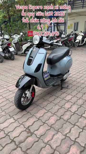 Xe máy điện Vespa Espero Xanh xi măng. Mua bán Xe điện tại Quận Bắc Từ Liêm Hà Nội được đăng bởi Xe điện Bình Phương hình 1