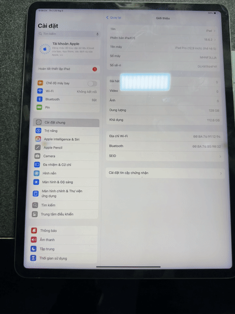 Apple iPad Pro 12.9 128GB Xám. Mua bán Máy tính bảng tại Thành phố Thủ Đức Tp Hồ Chí Minh được đăng bởi Lài Khá hình 1