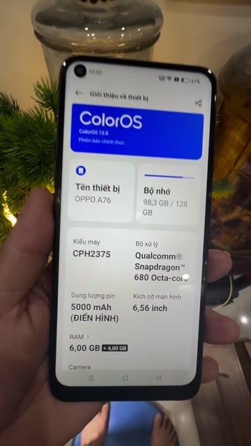 OPPO A76 128GB Đen. Mua bán Điện thoại tại Quận Long Biên Hà Nội được đăng bởi ĐIỆN THOẠI AK TẬN TÂM TRÁCH NHIỆM hình 1