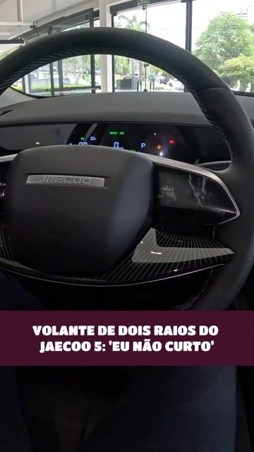 Volante de dois raios do Jaecoo 5: 'eu não curto'