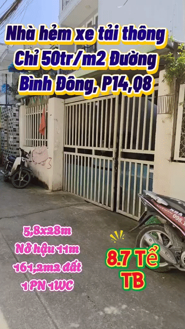 Mua bán Nhà ở Quận 8 Tp Hồ Chí Minh diện tích 161.1999 m² giá 8,7 tỷ