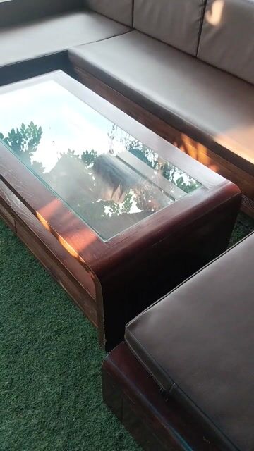 Thanh lý bộ sofa góc L gỗ sồi giá rẻ
