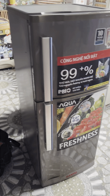 Tủ lạnh Sanyo Aqua Freshness Xám Tiết kiệm điện. Mua bán Tủ lạnh tại Huyện An Dương Hải Phòng được đăng bởi Phát Thanh Lý  hình 1
