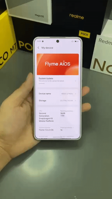 Meizu 21 Note Trắng 16/512GB Snapdragon 8 Gen 2. Mua bán Điện thoại tại Thành phố Nam Định Nam Định được đăng bởi Trí Dũng Store hình 1