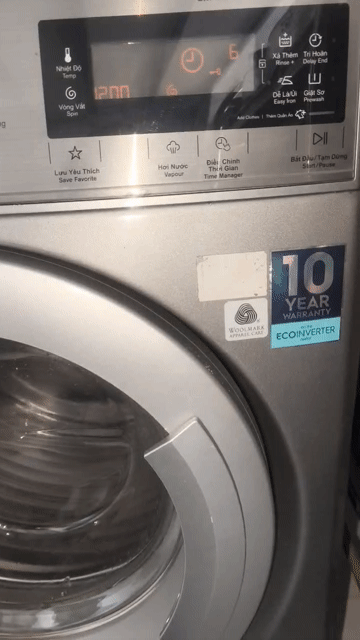 Máy giặt Electrolux 9kg Inverter Xám. Mua bán Máy giặt tại Thành phố Thủ Dầu Một Bình Dương được đăng bởi Minh Hiếu hình 1