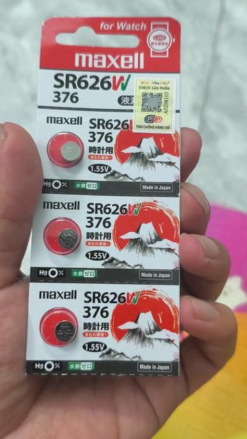 Pin đồng hồ Maxell SR626W Nhật Bản 1.55V. Mua bán Đồ chuyên dụng, Giống nuôi trồng tại Thành phố Huế Thừa Thiên Huế được đăng bởi Shop LucyHoang hình 1