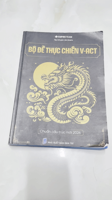 Bộ đề thực chiến V-ACT ôn thi lớp 12. Mua bán Sách tại Quận 4 Tp Hồ Chí Minh được đăng bởi Đông Anh hình 1