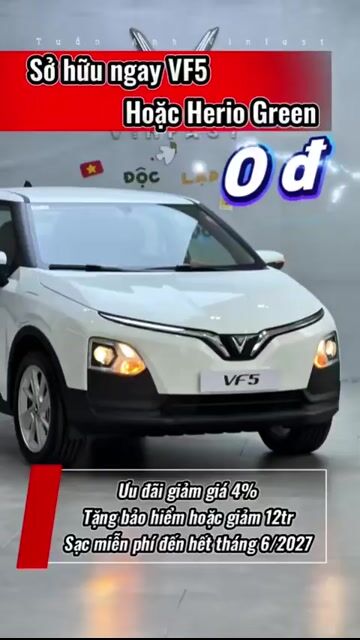 🔥VF5 Plus mới 100%. Chỉ trảtrước 54tr NHẬNXE NGAY. Mua bán Ô tô tại Quận Cái Răng Cần Thơ được đăng bởi Phạm Tuấn Anh hình 1