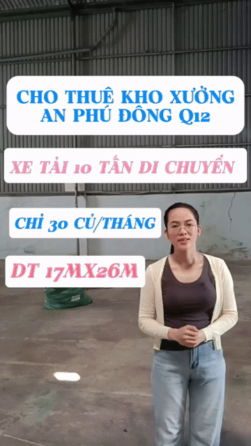Cho thuê Văn phòng, Mặt bằng kinh doanh Quận 12 Tp Hồ Chí Minh diện tích 450 m² giá 29 triệu/tháng