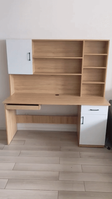 Bàn học 1 tủ và kệ sách cao nhiều màu sắc. Mua bán Bàn ghế tại Thành phố Thủ Đức Tp Hồ Chí Minh được đăng bởi Tiệm Nhà Gỗ hình 1