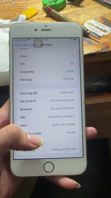 6sp 32G mvt. Mua bán Điện thoại tại Quận Nam Từ Liêm Hà Nội được đăng bởi Nguyễn Minh Tuấn hình 1