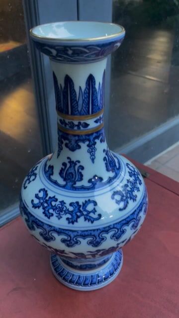Bình gốm sứ Thanh phỏng cổ trắng xanh lam. Mua bán Đồ sưu tầm, đồ cổ tại Thành phố Bà Rịa Bà Rịa - Vũng Tàu được đăng bởi Tuấn Trần Ngọc hình 1