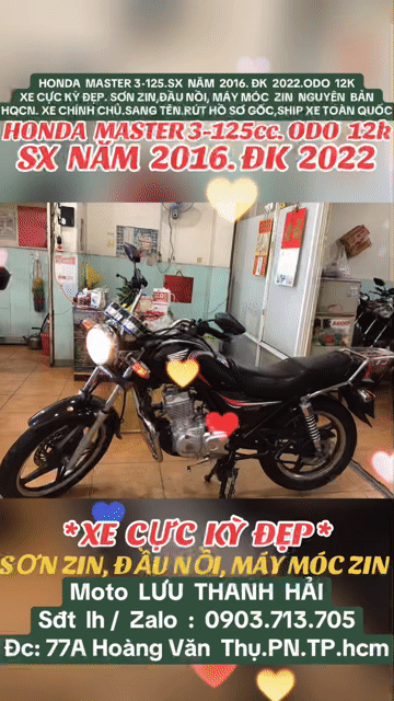 HONDA MASTER 3-125cc. SX 2016.ODO 12K.CỰC ĐẸP. ZIN. Mua bán Xe máy tại Quận Phú Nhuận Tp Hồ Chí Minh được đăng bởi MOTO LUU THANH HAI  77A hình 1