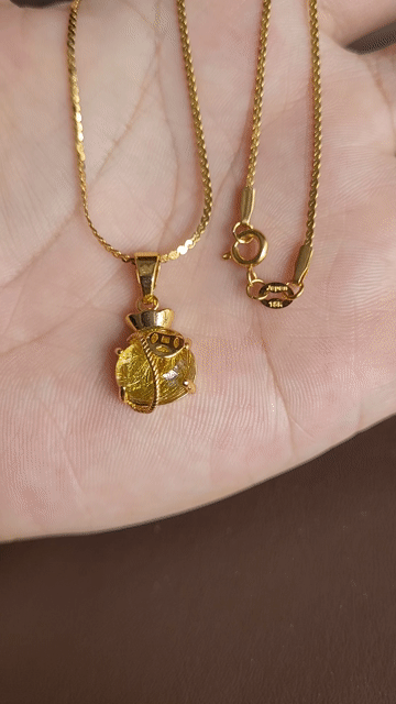 Dây chuyền thạch anh vàng, túi thần tài Japan 18K. Mua bán Phụ kiện thời trang khác tại Quận 1 Tp Hồ Chí Minh được đăng bởi Rio Natural Gemstone Jewelry hình 1