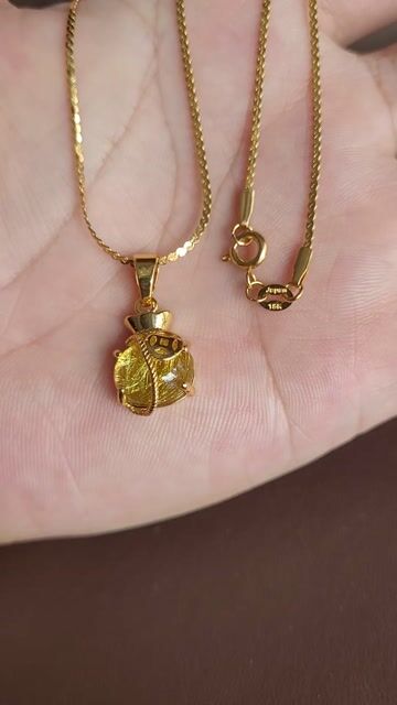 Dây chuyền thạch anh vàng, túi thần tài Japan 18K. Mua bán Phụ kiện thời trang khác tại Quận 1 Tp Hồ Chí Minh được đăng bởi Rio Natural Gemstone Jewelry hình 1