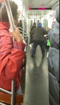 Woman Attempts to Stab Man with a Bottle on NYC Subway