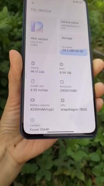 Xiaomi 11 Lite 128GB Xanh. Mua bán Điện thoại tại Huyện Mê Linh Hà Nội được đăng bởi NAD Tech hình 1