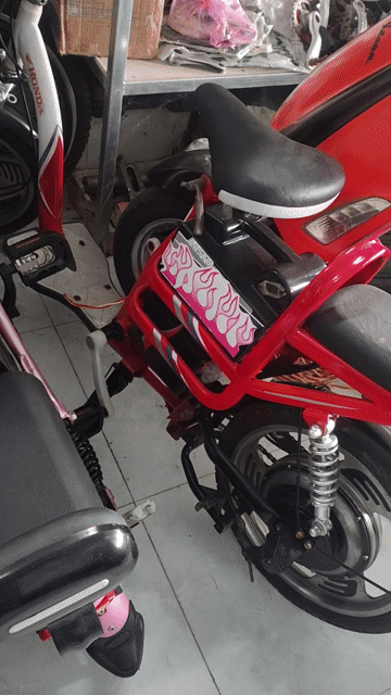 Xe đạp điện Honda Đỏ Ắc quy. Mua bán Xe đạp tại Huyện Tri Tôn An Giang được đăng bởi Xe điện TRI TÔN  hình 1