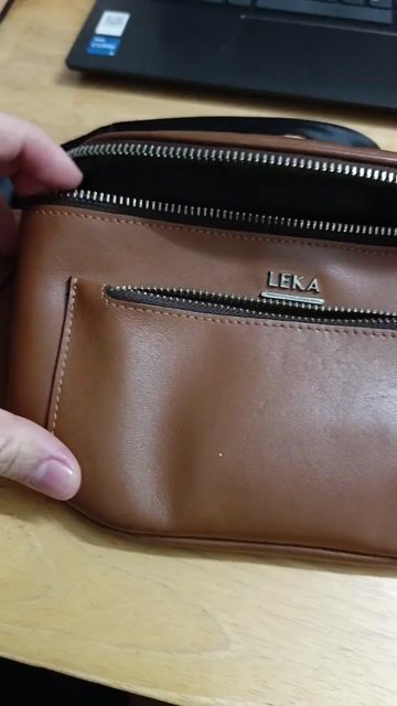 Túi đeo chéo LEKA Da Nâu Nam. Mua bán Túi xách tại Quận Long Biên Hà Nội được đăng bởi Lê Anh hình 1