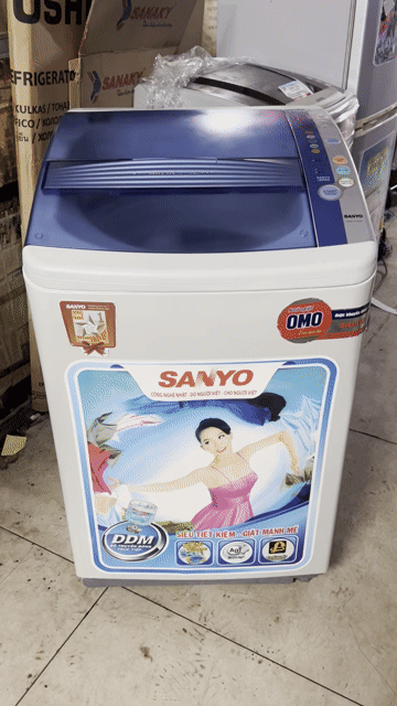 thanh lý Máy giặt Sanyo 9kg cửa trên 1tr8. Mua bán Máy giặt tại Quận 7 Tp Hồ Chí Minh được đăng bởi TH Điện lạnh giá rẻ siêu rẻ HCM hình 1