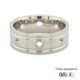8mm Satin Brushed Titanium Ring with Circles 360 video three