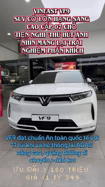 VinFast VF9 SUV 7 chỗ Trắng, mới 100%, SIÊU ƯU ĐÃI. Mua bán Ô tô tại Quận 12 Tp Hồ Chí Minh được đăng bởi  Bán Xe điện VINFAST MỚI VÀ LƯỚT chính hãng hình 1