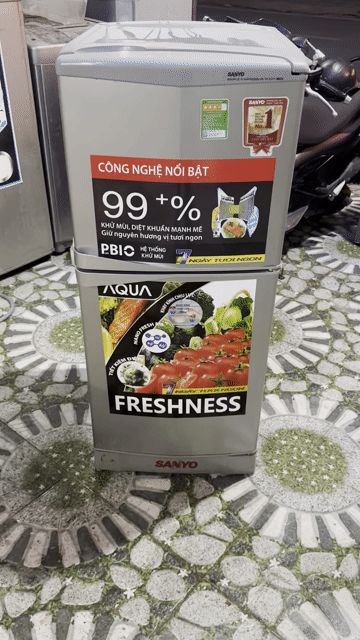 Tủ lạnh Sanyo Aqua Freshness Xám. Mua bán Tủ lạnh tại Huyện An Dương Hải Phòng được đăng bởi Phát Thanh Lý  hình 1