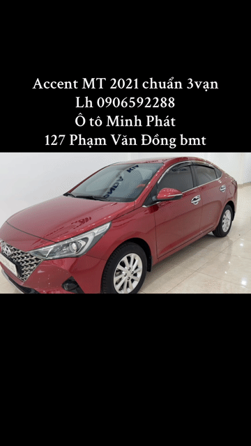 Hyundai Accent 2021 Số sàn 37000 km Đỏ. Mua bán Ô tô tại Thành phố Buôn Ma Thuột Đắk Lắk được đăng bởi Minh Hạnh hình 1