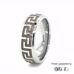 8mm Greek Key Tungsten Carbide Wedding Ring 360 video