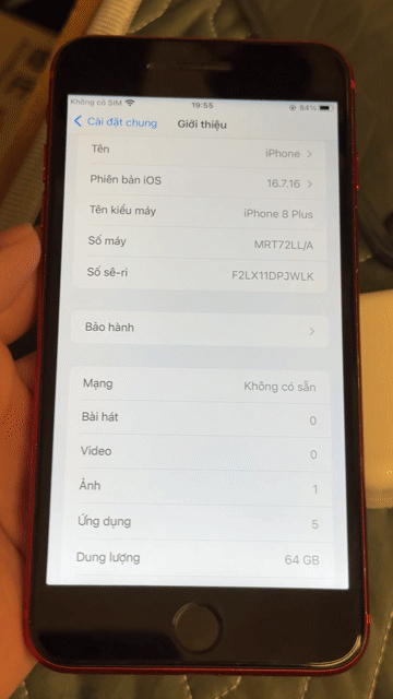 iPhone 8 Plus 64GB Đỏ. Mua bán Điện thoại tại Quận Cầu Giấy Hà Nội được đăng bởi Thắng hình 1