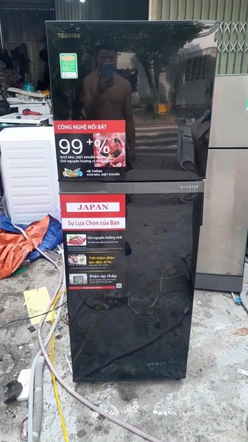 Tủ lạnh Toshiba 233L Inverter Đen. Mua bán Tủ lạnh tại Quận Thanh Khê Đà Nẵng được đăng bởi truong quoc bông hình 1