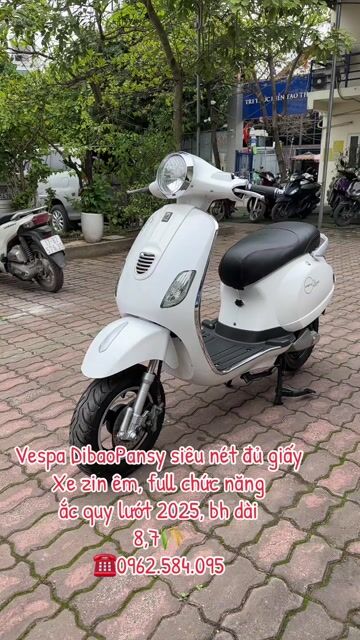 Xe máy điện Dibao Vespa Pansy Trắng. Mua bán Xe máy tại Quận Bắc Từ Liêm Hà Nội được đăng bởi Xe điện Bình Phương hình 1