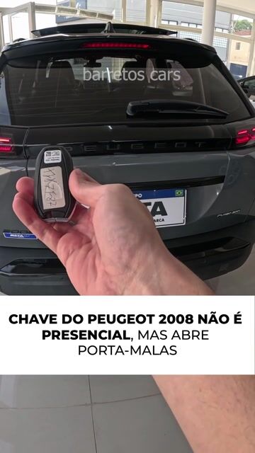 CHAVE DO PEUGEOT 2008 NÃO É PRESENCIAL, MAS ABRE PORTA-MALAS