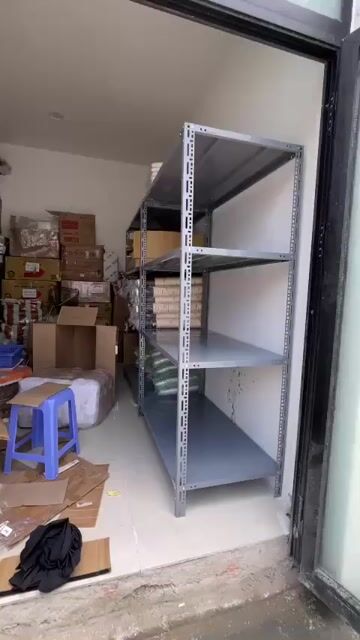 Kệ sắt V lỗ Trắng 80kg/sàn. Mua bán Tủ, kệ gia đình tại Quận Cẩm Lệ Đà Nẵng được đăng bởi Kệ Sắt Minh Quân Đà Nẵng hình 1