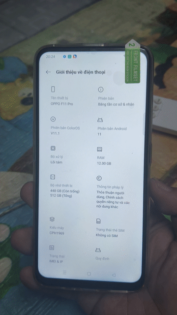 Oppo F11 Pro 512GB Xanh. Mua bán Điện thoại tại Quận 1 Tp Hồ Chí Minh được đăng bởi Toàn thắng sĩ mobi hình 1