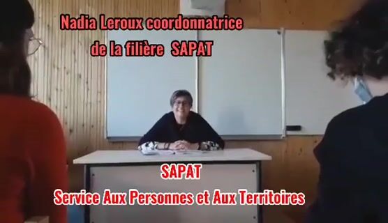 Je filme ma formation en première SAPAT.