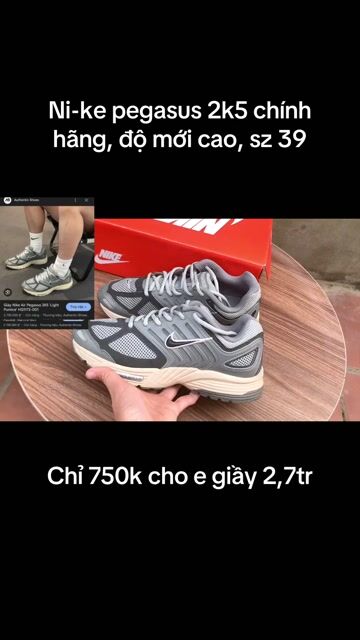 Ni-ke pegasus 2k5 chính hãng , độ mới cao Vừa chạy. Mua bán Giày dép tại Huyện Phúc Thọ Hà Nội được đăng bởi Bon Shoes hình 1